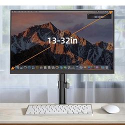 Monitor Mount for Most 13-32" Computer Screens up to 20lbs,Adjustable Single Desk Monitor Stand 