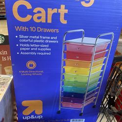 10 DRAWER ROLLING CART