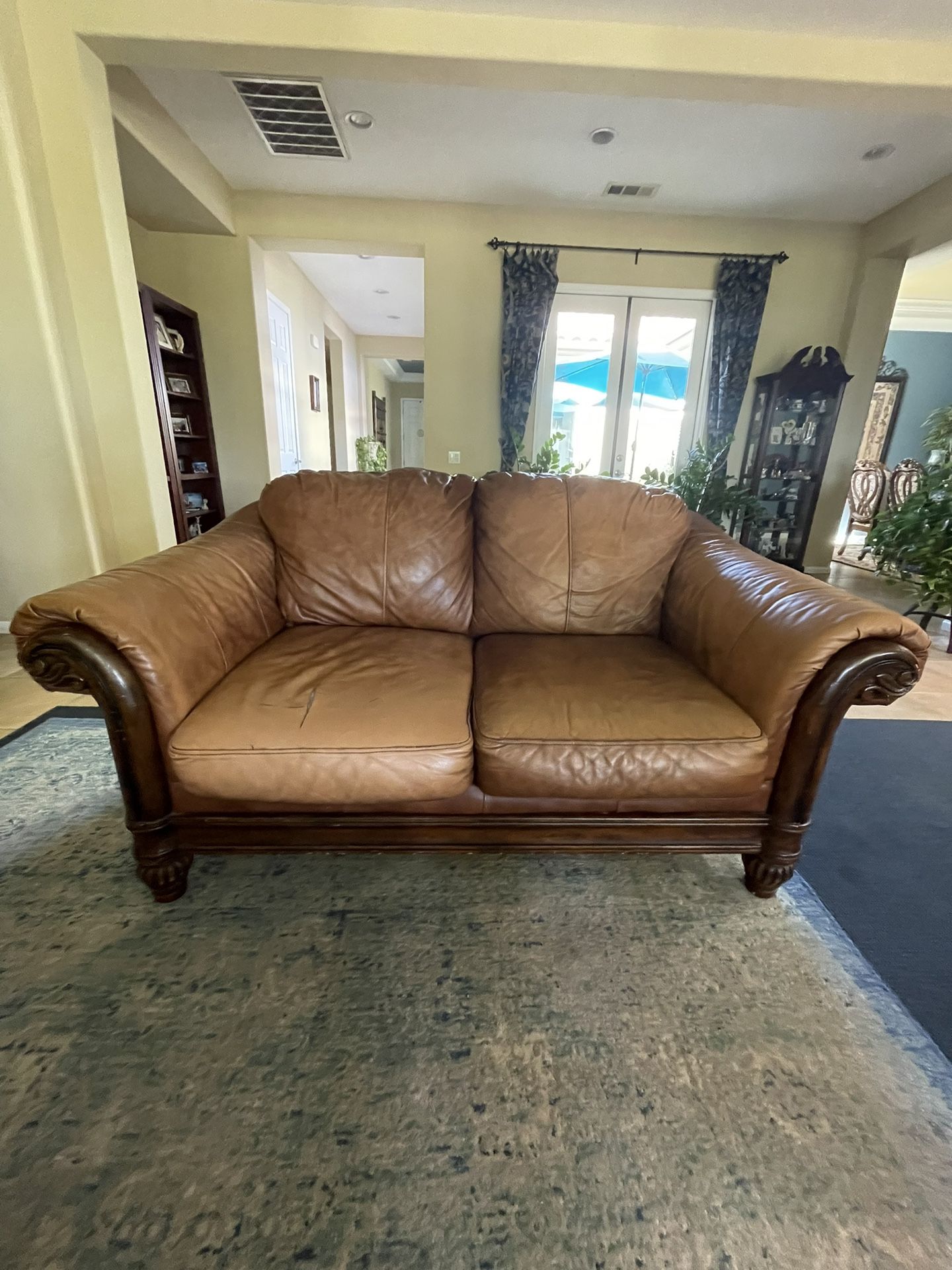 Leather Love Seat Sofa