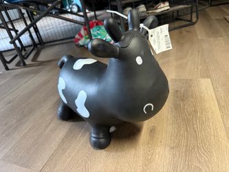 Black and White Jumping Cow - Toddler Toy
