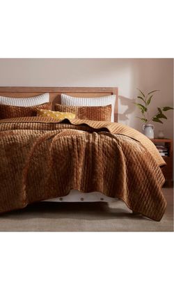 Velvet Quilt Set Full/Queen Size 90''x98