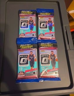 2020-21 NBA Donruss Optic Basketball Factory Sealed Cello Pack Lot Of 4