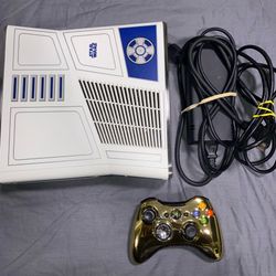 Star Wars R2D2 Limited Edition Xbox 360 Slim w/ C-3PO Controller