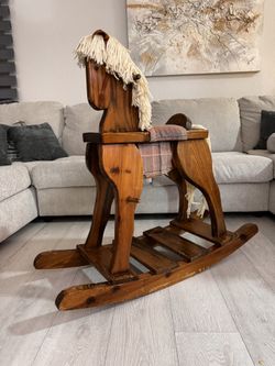 Wooden Rocking Horse for Toddlers home decor