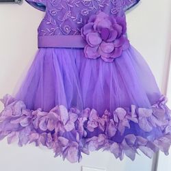 Gorgeous New Purple Infant Gown Size 0-3 