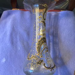 Large Hand Painted Victorian Vase 