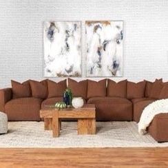 Brand New 6PC Cozy Terracotta Sectional