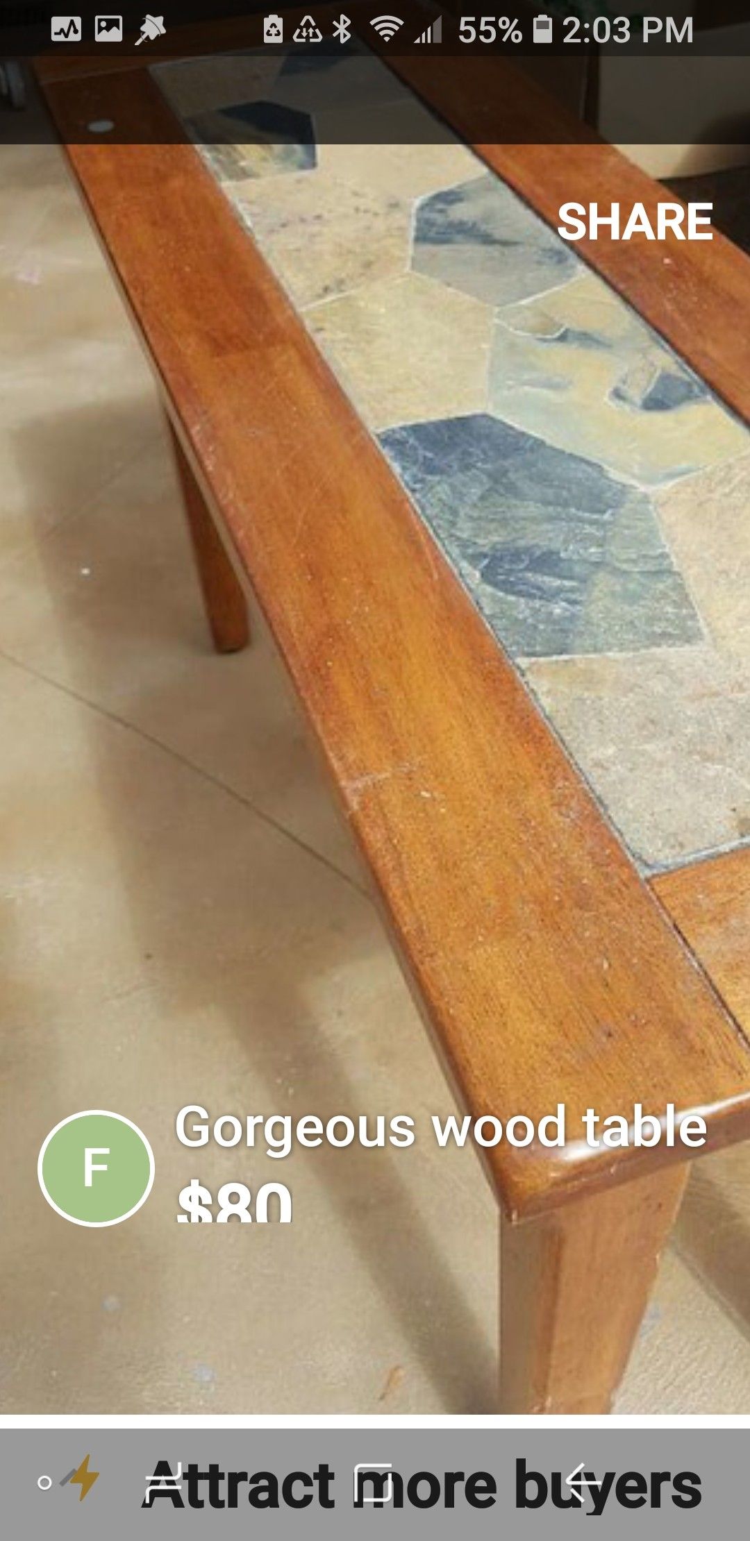 Wood tables for ssle