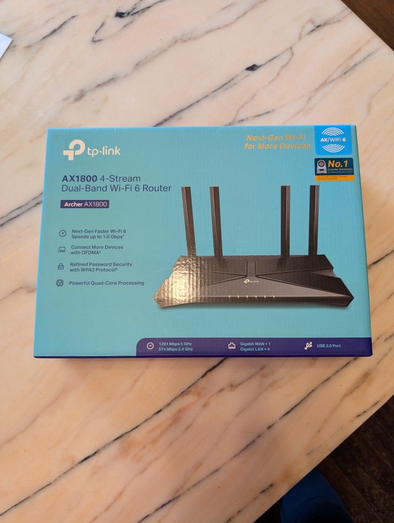 TP-LINK New In Box WiFi Router Ax1800
