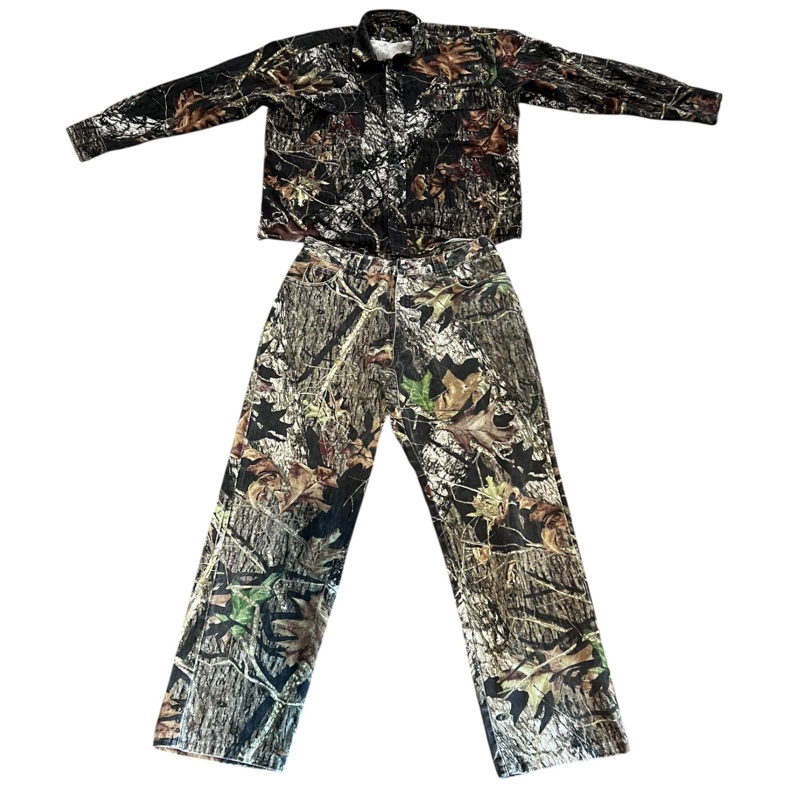 Cabela’s Hunting Shirt & Pants Set Mens Camouflage Outdoor - Shirt L Pants 36