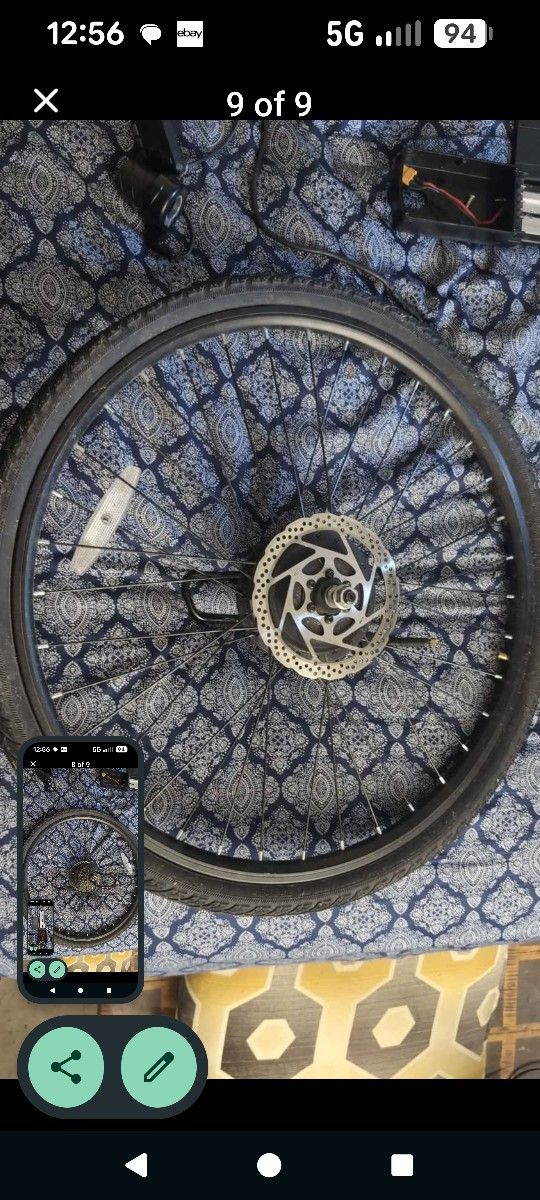 Ebike Rear Wheel Kit With Battery
