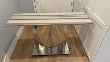 Stone Top Epoxy Modern Side Table/Stand 51L 17W 30H