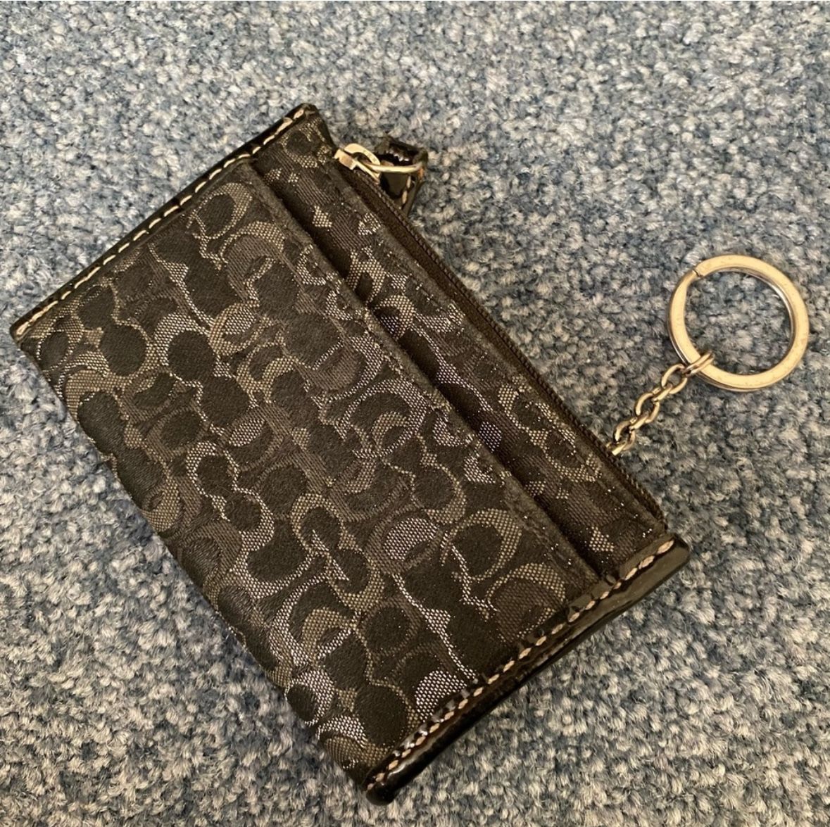 coach classic coin case in black