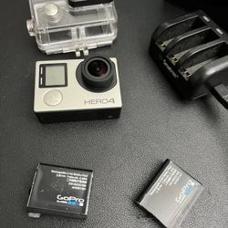 GoPro Hero 4 Silver With Extra Battery charg Case