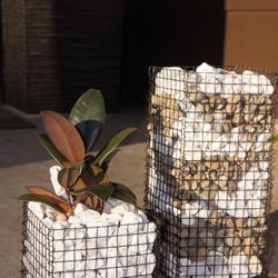 Custom-Made Mini Gabion Planter Boxes