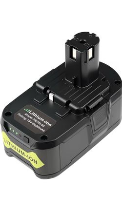 18V Battery for Ryobi One+: 18-Volt 6Ah Lithium-Ion Replacement for Ryobi One Plus