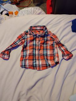 Orange button up