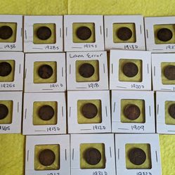 Collection Of Early Date Wheat Pennies Better Coins