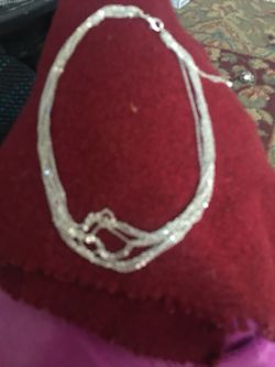 Silver 925 multi chain necklace