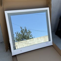 White Vanity Mirror 35” x 32”