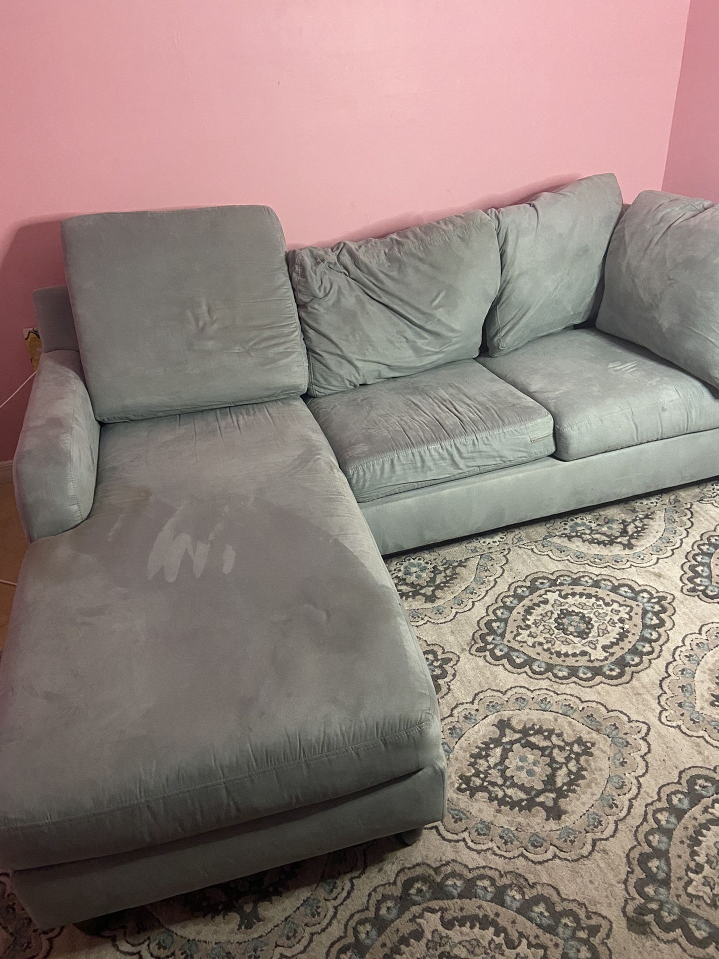 Sofa Couch Pull Out Queen Size Bed Lite Green