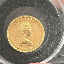 1/10 oz canadian gold maple coin