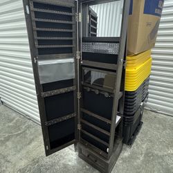 HWB 360” Swivel Jerelry Armoire With Full Length Mirror 