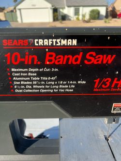 Craftsman 10” - 1/3 hp Band Saw