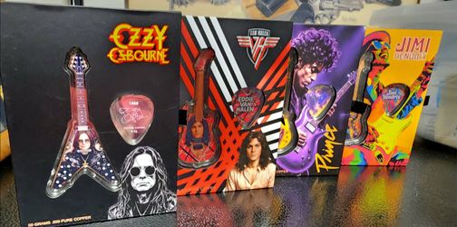 Full Rock Star Guitar & Pick Collection - Prince, Ozzy, Hendrix, Van Halen .999 Copper 54.6gm