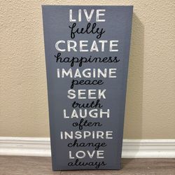 Inspirational Wall Art ~1.5x9.75x21.5
