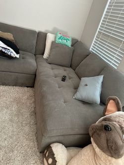 L-Shaped Sectional Couch with Power Recliners