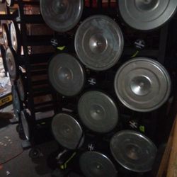 Crowd Control Poles (28), 15 ft Straps & Carts (2)