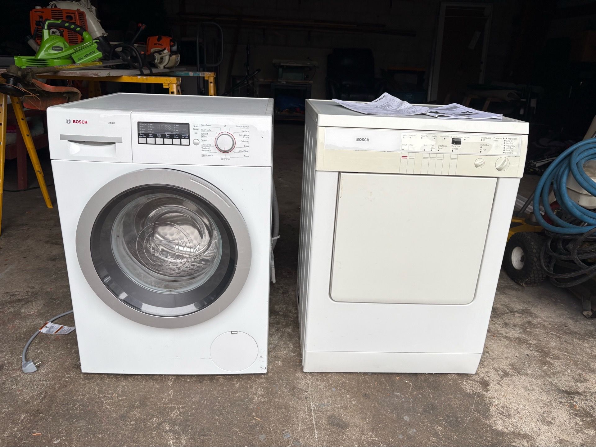 Matching Bosch washer and dryer set