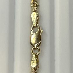 18” Rope Chain 4.5mm Thick 14kt Gold 