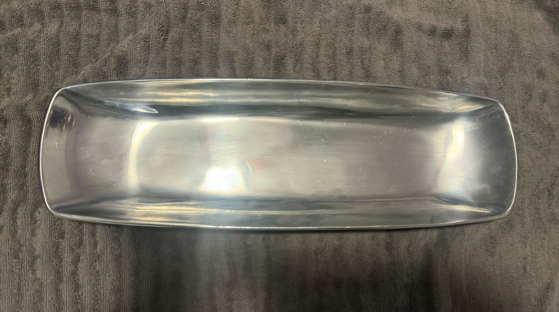 Pottery Barn Barona Aluminum Silver Serving Ware Tray