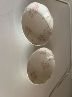 Vintage cherry blossom bowls