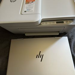 Lab Top And Printer 