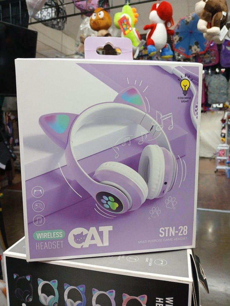 Wireless Headset,cat Ears
