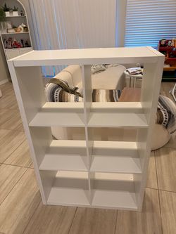 White Cube Bookcase Shelving Unit