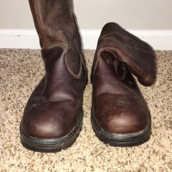 hermans survivors work wellie leather boots size 12 construction