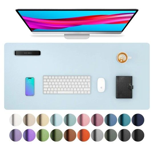 Aothia Leather Desk Pad Protector, Mouse Pad, Office Desk Mat, Non-Slip PU...
Protect