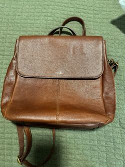 Fossil Claire Brandy/Brown Leather Backpack