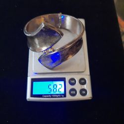 Sterling Silver Cuff Bangle Bracelet 