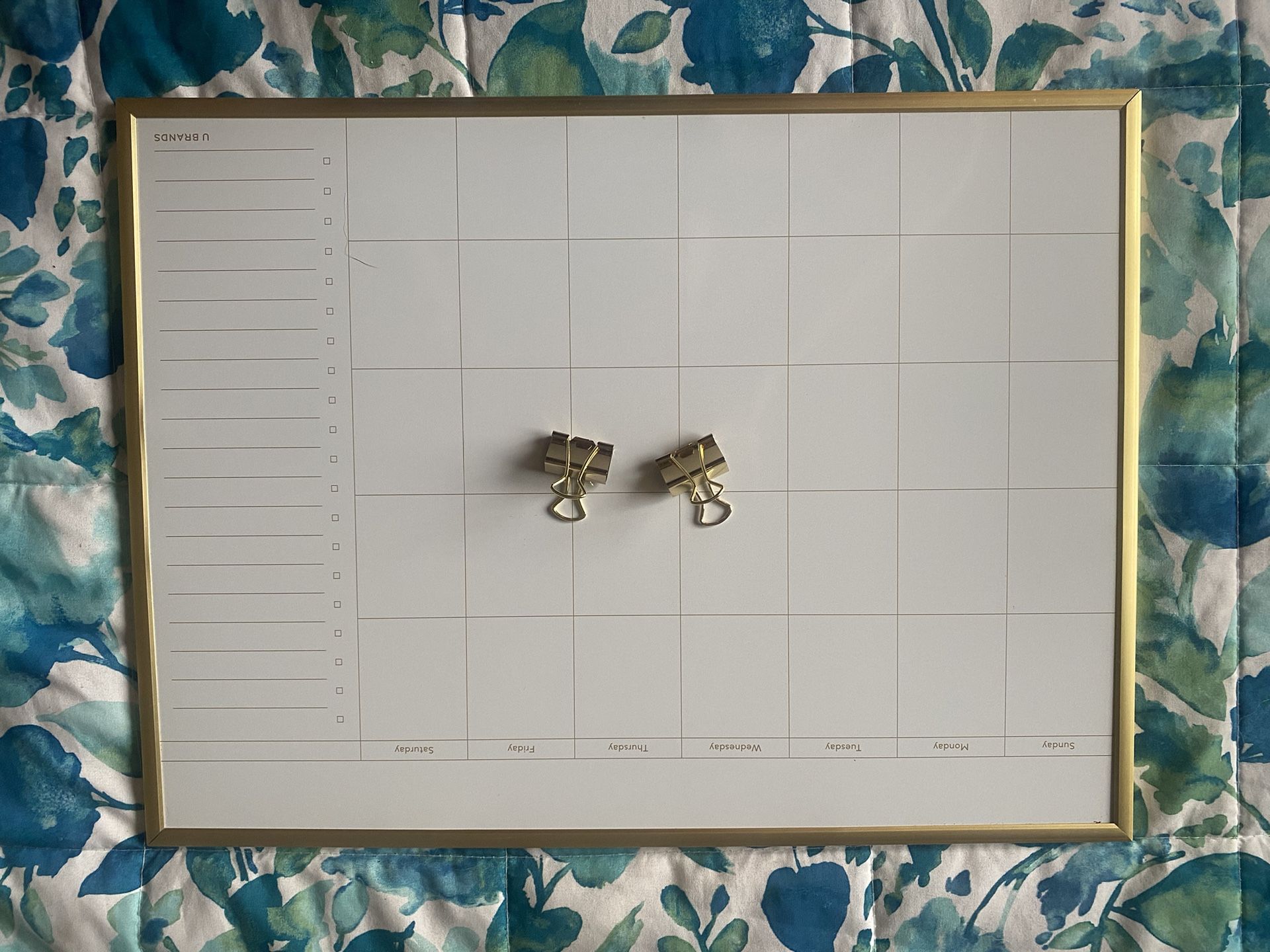 Magnetic whiteboard Calendar