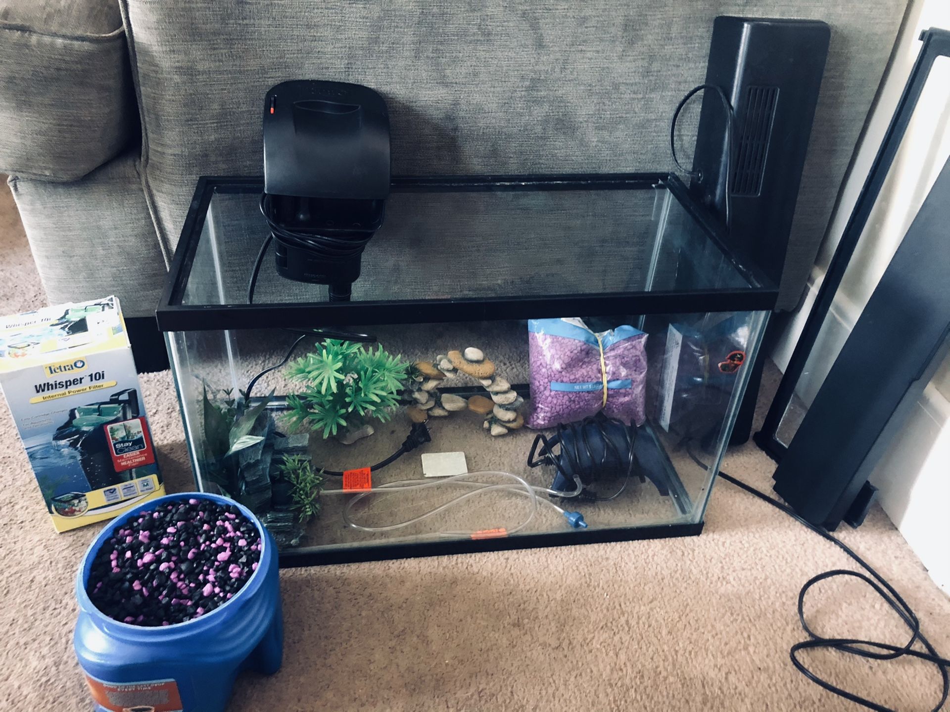 10 gallon complete fish tank set