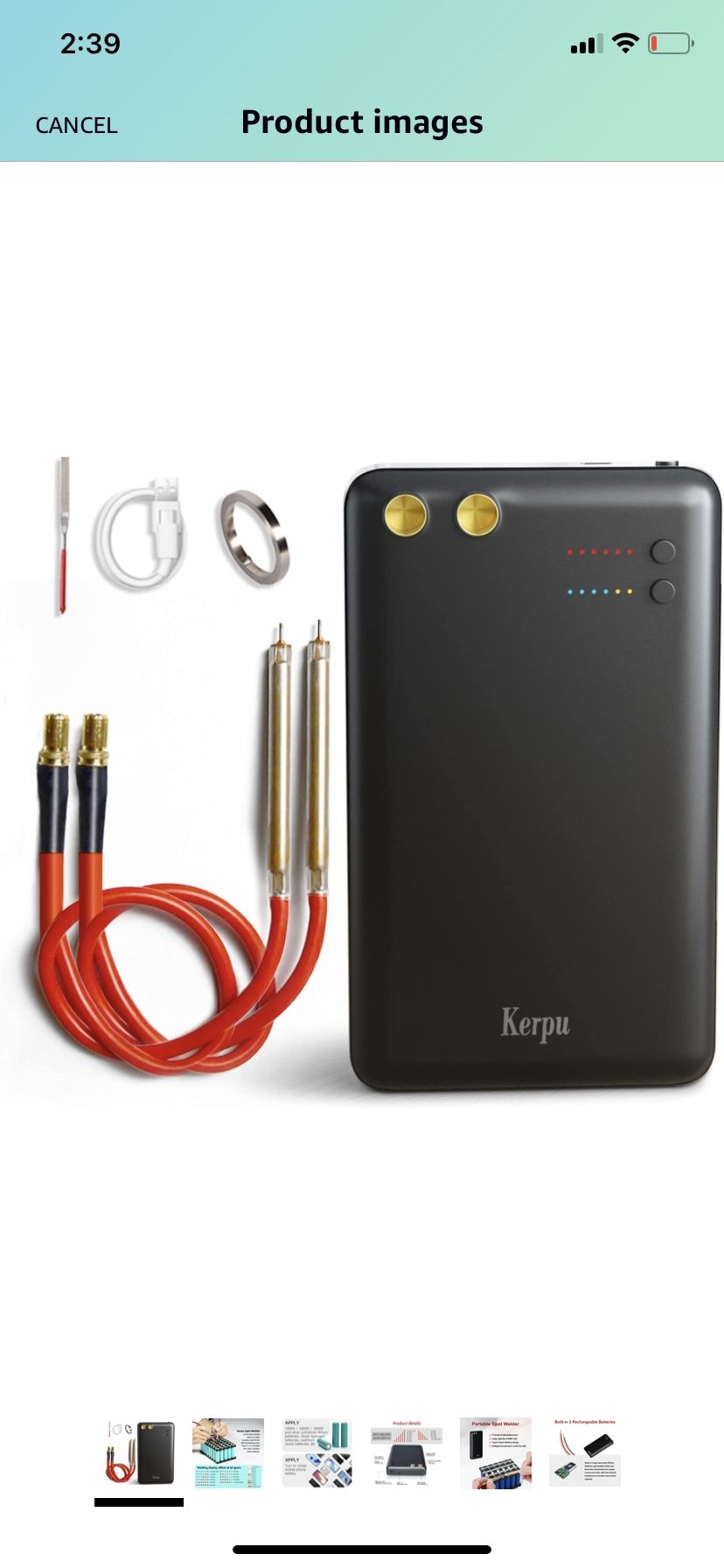 Spot Welder, Kerpu Mini Spot Welder, Portable Spot Welder Machine, Spot Welding Equipment Energy Storage 5000mAh for DIY 18650 Battery, Portable Batte