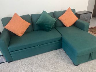 Sectional Couch with Pullout and Storage