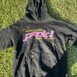 Sp5der Black/pink medium Hoodie