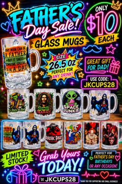 Fathers day sale glass mug 26.5 oz $10 each