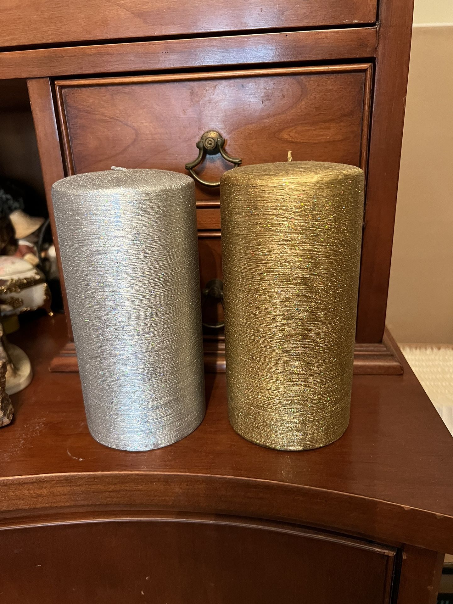 2 Pillar Candles $10 For Both